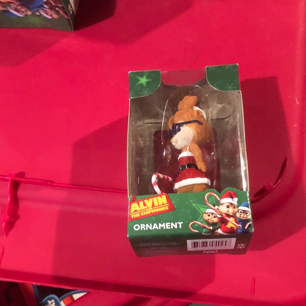 Alvin and the Chipmunks Christmas Ornament - Female Chipmunk in Red Dress